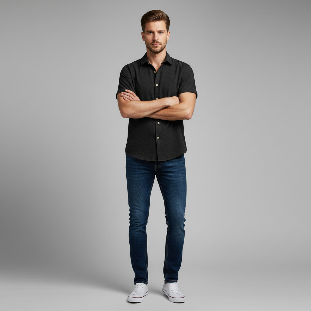 Men's Casual Summer Shirt | Lightweight Short Sleeve T-Shirt