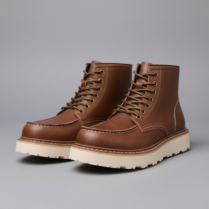 Black Lace-Up Ankle Boots | Durable Leather Footwear