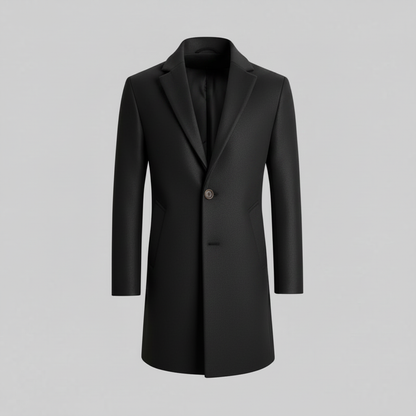 Men's Long Overcoat | Notched Lapel Trench Coat