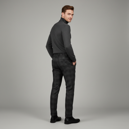 Sasha Checked Chinos | Men's Trousers Casual Pants