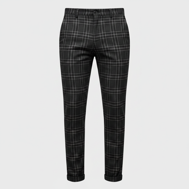 Sasha Checked Chinos | Men's Trousers Casual Pants