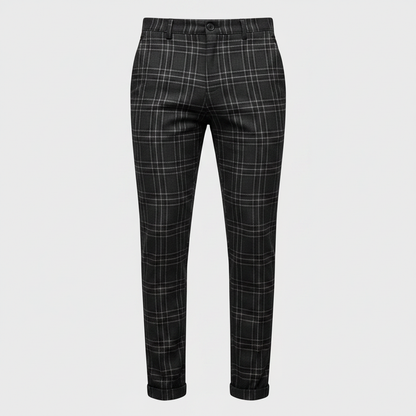 Sasha Checked Chinos | Men's Trousers Casual Pants
