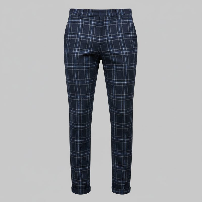 Sasha Checked Chinos | Men's Trousers Casual Pants