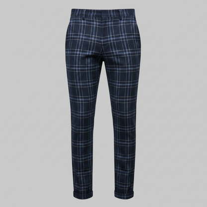 Sasha Checked Chinos | Men's Trousers Casual Pants