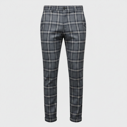 Sasha Checked Chinos | Men's Trousers Casual Pants